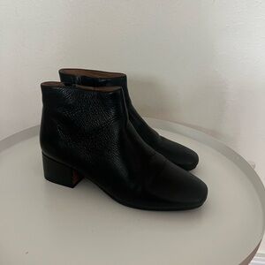 Gentle Souls Black Leather Ankle Booties